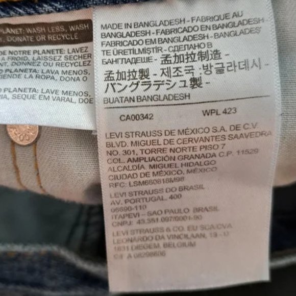 Levi's 505 Regular Fit Blue Jeans 34W x 32L - Picture 7 of 9